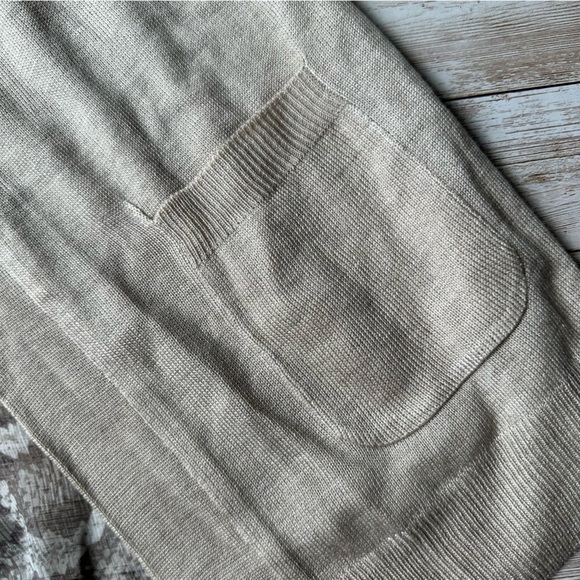 89th & Madison Open Front Cardigan | Small | Oatmeal Heather w/Nut Python NWT - Picture 6 of 7